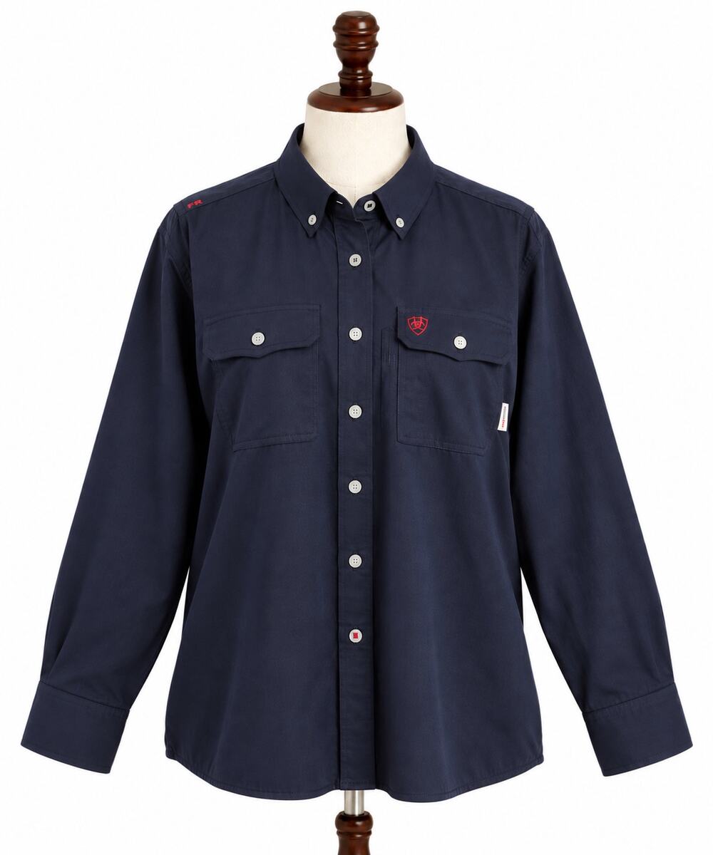 Ariat FR Air Inherent Navy Flame Resistant Work Shirt Women's 3X NWT